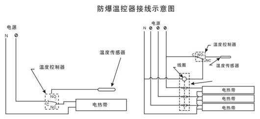 電伴熱帶溫控器接線圖